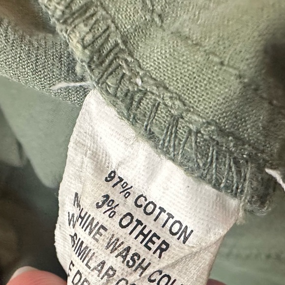 Nili Lotan Pants Green Cotton Low Rise Straight Leg Cropped Size 0 Extra Small - Picture 7 of 7